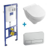 Villeroy & Boch O.Novo - závesné WC DirectFlush + spomaľovacie sedadlo + nádržka + tlačidlo matný chróm