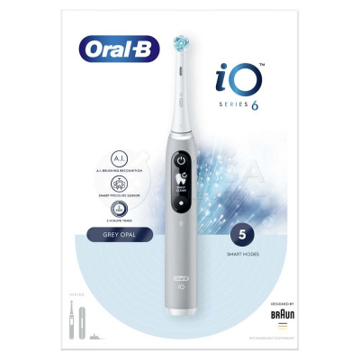 Oral-B iO Series 6 Grey Opal 1 elektrická zubná kefka