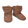 ESITO Capáčky barefoot Softshell Lamb Brown Veľ. 4 - stielka: 14 cm