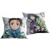 Halantex Obojstranný vankúš Demon Slayer Kimetsu no Yaiba Zabijak démonov - motív Tandžiró a Tomioka 40x40