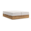 Boxspring posteľ s úložným priestorom 160x200 cm v prírodnej farbe/svetlohnedá Faro – Maison de Rêve