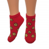 Ponožky členkové smajlíky 2256, 2257, 2219 červená 28 - 31 EU /7-9Y/