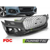 Tuning-tec PREDNÝ NÁRAZNÍK SPORT GLOSSY BLACK PDC pasuje na AUDI A4 B9 08.15-19