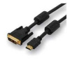 Kábel DVI (18+1) M- HDMI M, 10m, pozlátené konektory, čierna