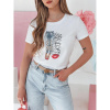 Dámske biele tričko s potlačou RY2825, ry2825-XL XL