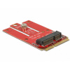 Delock sériový adaptér [1x Mini PCIe zástrčka - 1x M.2 Key E zásuvka] červená; 63909