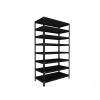 Skrutkovaný regál do skladu Biedrax 60 x 130 x 300 cm, čierny, 8 políc, nosnosť 150 kg na policu