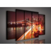 Obraz na plátne viacdielny - OB2742 - New York červeno oranžový 150cm x 100cm - S12