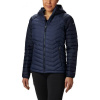Columbia POWDER LITE HOODED JACKET tmavo modrá Dámska bunda M