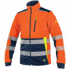 CANIS Pánska výstražná softshell bunda CXS BENSON, oranžovo-modrá, Varianta oranžovo-modrá, Veľkosť S