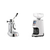 La Pavoni Stradivari Lusso + Eureka Atom 60, white