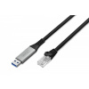 DIGITUS USB-A na RJ45 Cat. 6A S/FTP adaptér kábel, 1 Gbit/s, USB 3.2 Gen1, LSZH, 15 m (AK-300600-150-S)
