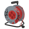 EMOS spol. s.r.o. Predlžovací kábel na bubne 25 m / 4 zásuvky / červený / PVC H05VV-F3G 3x1mm2