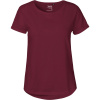 Neutral Tričko O80012 bio s ohrnutými rukávy, krátký rukáv, dámské COT77801206601-bordeaux S Bordó