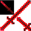 MINECRAFT VEĽKÝ SVETELNÝ MEČ SVIETIACI PIXEL DLHÉ ZBRANE Z HRY ZVUK
