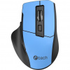 Myš C-TECH Ergo WLM-05, bezdrôtová, 1600DPI, 6 tlačidiel, USB nano receiver, modrá WLM-05BL