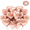 Balóny na párty - Fóliový balónik Rose zlaté Heart Heart Veľký 20sz (Balóny na párty - Fóliový balónik Rose zlaté Heart Heart Veľký 20sz)