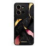 Lesklý kryt Mobiwear Glossy - Motorola Edge 50 Neo - G021G Černý a zlatavý mramor (Prémiové lesklé pouzdro, obal, kryt Mobiwear Glossy na mobil Motorola Edge 50 Neo - G021G Černý a zlatavý mramor, mat