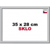 BFHM Plastový rám 35x28cm - strieborný