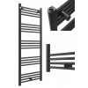 Vodný kúpeľňový radiátor Granitan 609 W 500 x 1400 mm čierny