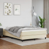 vidaXL Matrac s taštičkovými pružinami krémový 140x190x20cm umelá koža - Krémová - 114066-192817