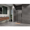 Sprchové dvere Lusso Slim Black posuvné 110 cm, číre sklo