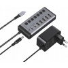 USB hub ELECTRONICA 4U Hub rozdzielacz USB stacja dokująca 7w1 7 portov