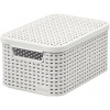 Košík Curver® STYLE2 LID S, krémový, 29x20x14 cm, s vekom