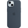 Apple iPhone 15 Plus Silicone Case with MagSafe Storm modré MT123ZM/A