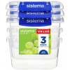 Sistema Krabička na potraviny sada 3 ks 2 klipy 400 ml