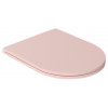 Isvea Isvea, INFINITY WC sedátko SLIM, Easy Take, Soft Close, ružová Salmon, 40KF0541I-S