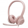 LOGITECH H390 Headset on-ear wired USB-A rose 981-001281