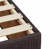 vidaXL Boxspring posteľ s matracom tmavohnedá 160x200 cm látka - Hnedá - 256602-272786