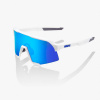 100 percent 100% S3 - Matte White - HiPER Blue Multilayer Mirror Lens Športové cyklistické okuliare