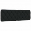 Polštář na čelo postele černý 160 cm textil Černý 4019228