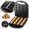 Ruhhy 22724 1600W hriankovač na oriešky na sušienky čierny (ELEKTRICKÝ ARAŠIDOVÝ Hriankovač COOKIE FORMA 24 KS ORIEŠKOVÉ COOKIES)