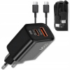 Rýchla Nabíjačka GaN 45W 2xUSB + USB-C kábel | Napájací adaptér | PD QC 3.0