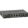 Netgear NETGEAR 5-Port Gigabit Ethernet PoE+ Plus Switch (GS305EP) Riadený L2/L3 Gigabit Ethernet (10/100/1000) Podpora napájania cez Ethernet (PoE) Čierna (GS305EP-100PES)