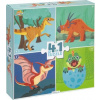 TOY UNIVERSE Puzzle Dinosaury 4v1 (4,6,9,12 dielikov)