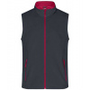 James&Nicholson Pánska softshellová vesta JN1128 Iron Grey XXL