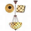 Reversed vitráž luster do spálne Tiffany HIVE Ø40 3*E27