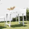vidaXL Kempingový stôl biely 79x56x64 cm PP drevený vzhľad - Biela - 41163-182710