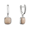 Strieborné visiace náušnice s fosílnym koralom 11738.3