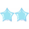 FLEXMETAL Balón fóliový – hviezda svetlomodrá, 45 cm, 2 ks 8595596328093