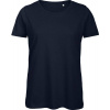B&C | Inspire T /women, Dámske tričko Medium Fit z bio bavlny, modrá navy, M