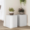Stojany na rastliny 2 ks biele 25x25x35 cm kompozitné drevo-ForU-852906