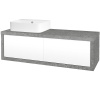 Dreja Umývadlová skriňa STORM SZZ2 120 (umývadlo Joy 3) - D20 Galaxy / L01 Biela vysoký lesk / Levé