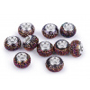 Plastové korálky s veľkým prievlakom/plavkové 9x14 mm Farba: 16 AB (060) fialová tmavá