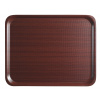 Obdĺžnikový protišmykový servírovací podnos Mykonos v mahagónovom prevedení, Cambro, obdĺžnikový tvar, Mahagón, 430x610mm