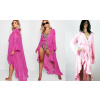BOOHOO Asymetrické kimono šaty FALBANY ružové 48 (BOOHOO Asymetrické kimono šaty FALBANY ružové 48)
